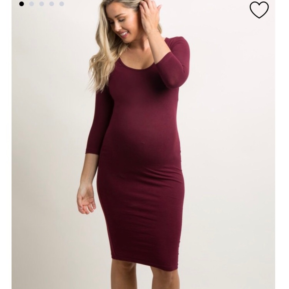 Pinkblush Maternity 3/4 Length Sleeve Fitted Dress